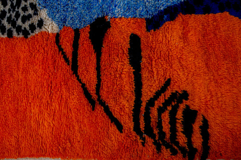 Blue Design Mrirt Moroccan rug