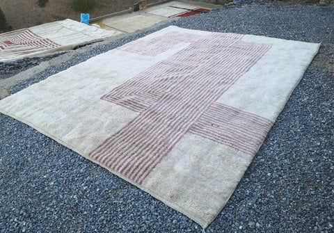 Large Moroccan rug , 8x10 rugs beni ourain rug - rugs for living room and bedroom - abstract rug - Berber Rug - shagy rug - large area rugs