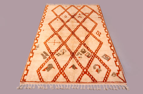 Gorgeous Classic Diamonds Beni Ourain Rug 9.84x6.56 ft