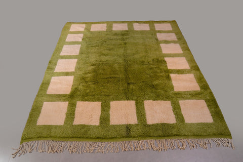Authentic Mrirt Moroccan Rug Green design, Moroccan rug , Berber rug , handmade rug