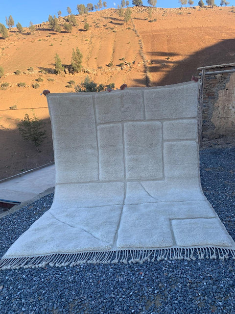Berber Moroccan rug ,  Extra large rugs beni ourain rug - rugs for living room and bedroom - abstract rug - Berber Rug - shagy rug - large area rugs - Mrirt rugs
