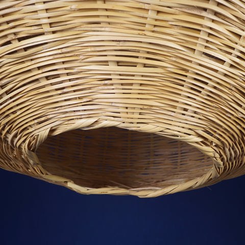 Natural wicker and reed pendant light - Boule