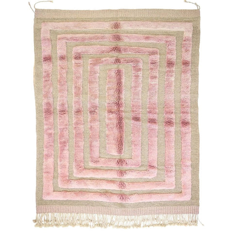 Pink Handmade Moroccan Rug - Custom Living Room Area Beni Rugs