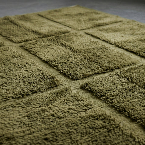 Olive Green Moroccan Rug - Handmade Custom Wool Tufted Area Beni Ourain Rugs