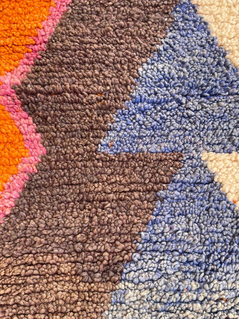 Moroccan rug – Vintage wool Berber rug – Colorful Berber rug - wool Berber rug – Boujaad area rug - Living room rug - 9.8 x 6.8 ft rug - handmade rugs