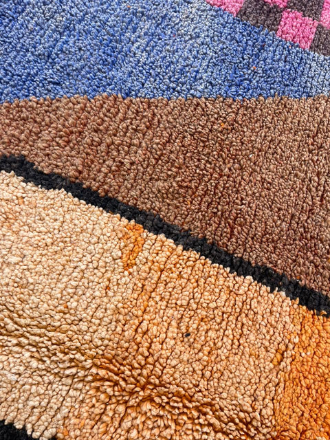 Moroccan rug – Vintage wool Berber rug – Colorful Berber rug - wool Berber rug – Boujaad area rug - Living room rug - 9.8 x 6.8 ft rug - handmade rugs
