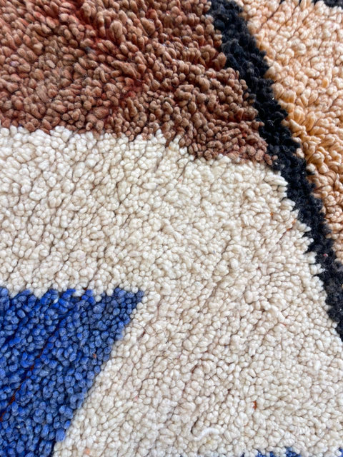 Moroccan rug – Vintage wool Berber rug – Colorful Berber rug - wool Berber rug – Boujaad area rug - Living room rug - 9.8 x 6.8 ft rug - handmade rugs