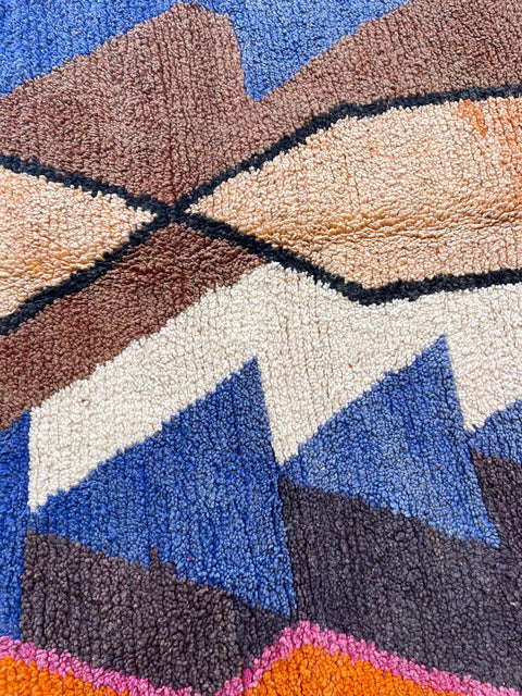 Moroccan rug – Vintage wool Berber rug – Colorful Berber rug - wool Berber rug – Boujaad area rug - Living room rug - 9.8 x 6.8 ft rug - handmade rugs