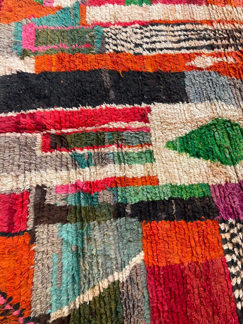 Moroccan rug – Vintage wool Berber carpet – colorful rug - Beni Ourain rug – Boujaad area rug - Living room rug - 8x10 rug - handmade rugs