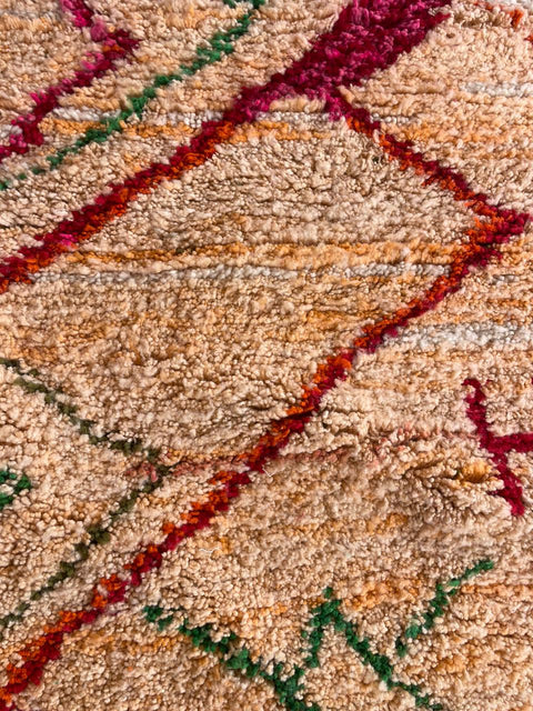 Moroccan rug – Vintage wool Berber rug – Colorful Berber rug - wool Berber rug – Boujaad area rug - Living room rug - 9.8 x 6.7 ft rug - handmade rugs