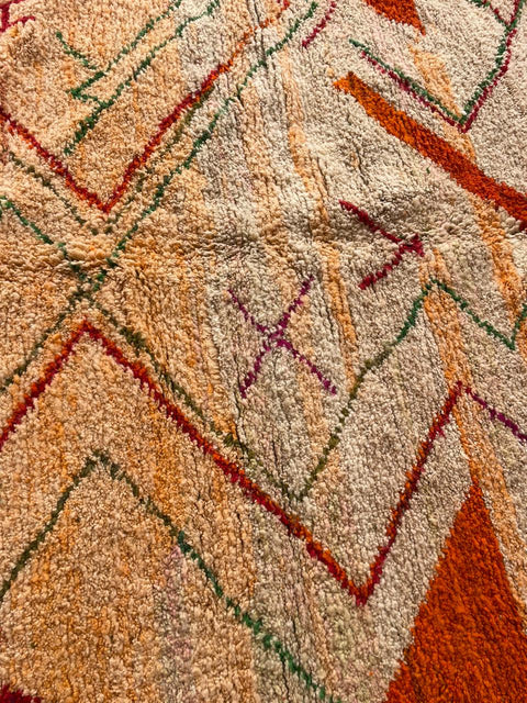 Moroccan rug – Vintage wool Berber rug – Colorful Berber rug - wool Berber rug – Boujaad area rug - Living room rug - 9.8 x 6.7 ft rug - handmade rugs
