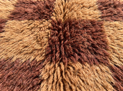 Burgundy Modern Handmade Moroccan Rug - Custom Living Room Area Beni Rugs