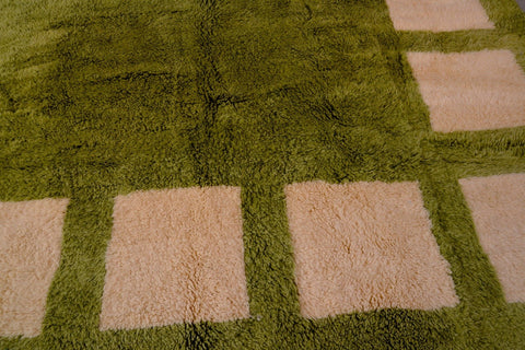 Authentic Mrirt Moroccan Rug Green design, Moroccan rug , Berber rug , handmade rug - Africancreates