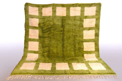 Authentic Mrirt Moroccan Rug Green design, Moroccan rug , Berber rug , handmade rug - Africancreates