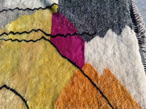 Authentic Mrirt Moroccan rug , very soft thick pile - Africancreates