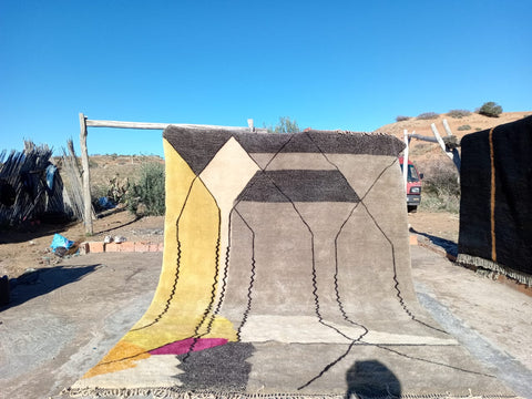 Authentic Mrirt Moroccan rug , very soft thick pile - Africancreates