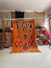 Authentic Vintage Moroccan rug – Berber Orange wool Rugs for living room (5.4x8.9 ft) - Africancreates