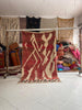 Authentic Vintage Moroccan rug – Berber Red wool Rugs for living room (5.1x8.6 ft) - Africancreates