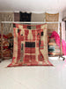 Authentic Vintage Moroccan rug – Faded Red Tribal Boujad Rug (6.4x9.2 ft) - Africancreates
