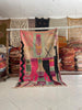 Authentic Vintage Moroccan Rug – Pink Berber Area Wool Rug (5.5x8.8 ft) - Africancreates