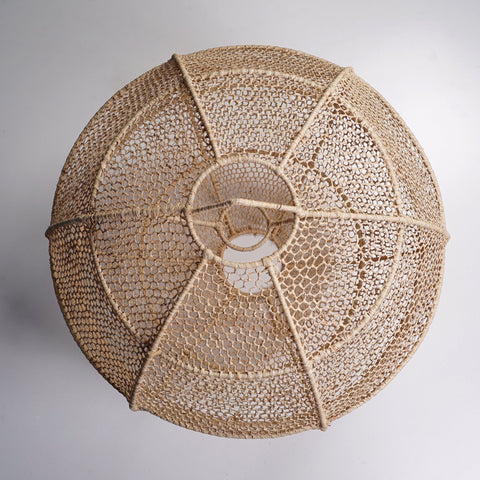 Ball pendant light in lace raffia Lace lampshade - Africancreates