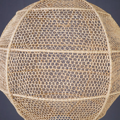 Ball pendant light in lace raffia Lace lampshade - Africancreates