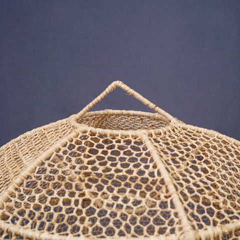 Ball pendant light in lace raffia Lace lampshade - Africancreates