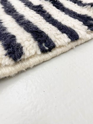 Black stripes Modern contemporary design Beni Ourain Berber area Moroccan Mrirt 8x10 rugs | wool handmade Moroccan 9x12 rugs - Africancreates