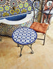 Blue Emerold Moroccan mosaic table | Bistro table | Arabic Table | Tea table | chocolate Oriental table |moroccan table design - Africancreates