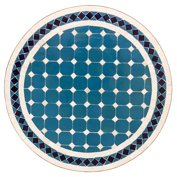 Blue Moroccan mosaic table | Bistro table | Arabic Table | Tea table | chocolate Oriental table |moroccan table design - Africancreates