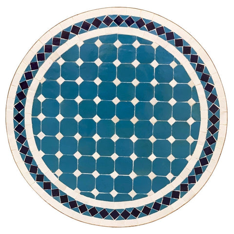 Blue Moroccan mosaic table | Bistro table | Arabic Table | Tea table | chocolate Oriental table |moroccan table design - Africancreates