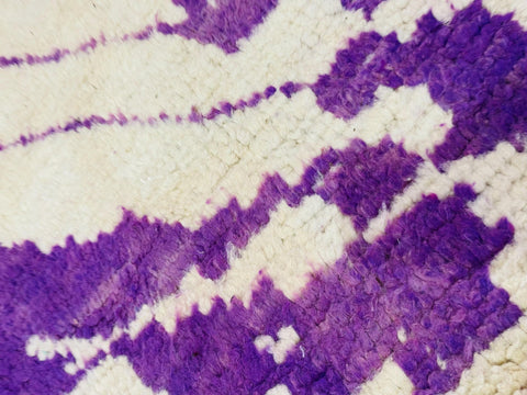 Boujad Moroccan Rug, Handmade Boujaad Rug, Authentic Moroccan Rug, Abstract Berber Rug, Purple red Wool Rug, Sheep Wool Rug, Bohemian Rug. - Africancreates