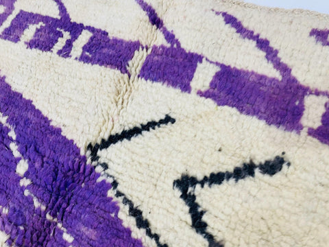 Boujad Moroccan Rug, Handmade Boujaad Rug, Authentic Moroccan Rug, Abstract Berber Rug, Purple red Wool Rug, Sheep Wool Rug, Bohemian Rug. - Africancreates