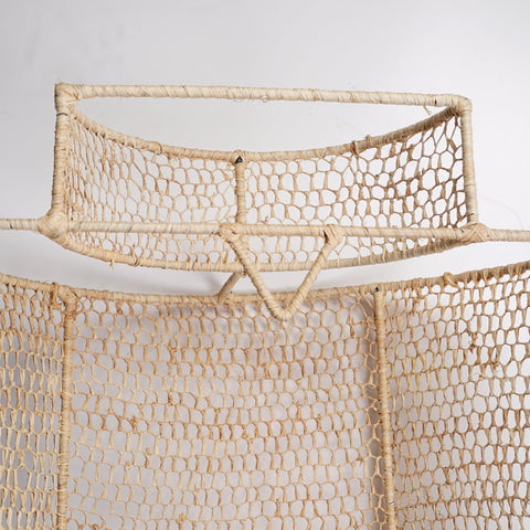 Braided raffia wall lamp - Octagonal - Africancreates