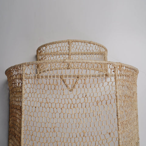 Braided raffia wall lamp - Octagonal - Africancreates