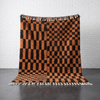 Brown Checkered Wool Handmade Moroccan Rug - Custom Living Room Area Beni Rugs - Africancreates