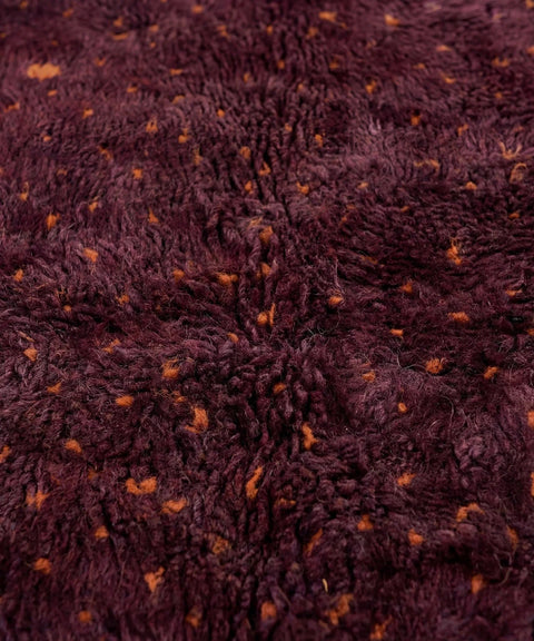 Burgundy Fine Mottled Field Custom Moroccan Rug - Africancreates