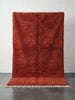 Burgundy Red Wool Moroccan Rug – Handmade Moroccan Berber Carpet, Tribal Floor Decor - Africancreates