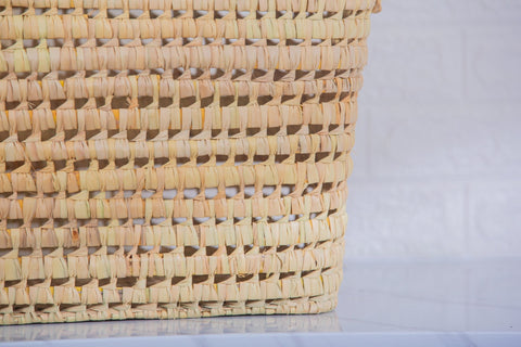 Coffre de rangement en osier - Coffre de rangement et panier en feuille de palmier 60 cm - Africancreates