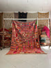 Colorful Vintage Moroccan Rug – Pink handcrafted Area Rugs for Bedroom (6.5x9.1 ft) - Africancreates