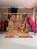 Colorful Vintage Moroccan Rug – Wool Tribal Area Boujaad Rug (6.6x9.8 ft) - Africancreates
