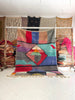 Colorful Vintage Moroccan Rug – Wool Tribal Area Boujaad Rug (6.7x9 ft) - Africancreates