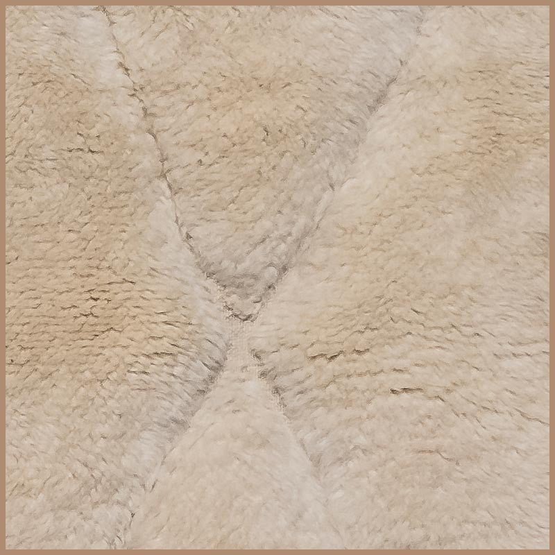 Cream Elongated Diagonal Relief Runner Design Custom Moroccan Rug - Africancreates