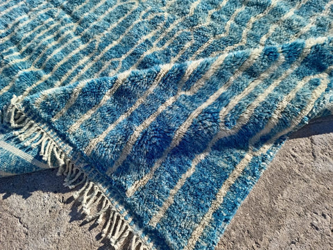 Extra large Moroccan Mrirt rug in Turquoise Design - Africancreates