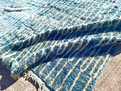 Extra large Moroccan Mrirt rug in Turquoise Design - Africancreates