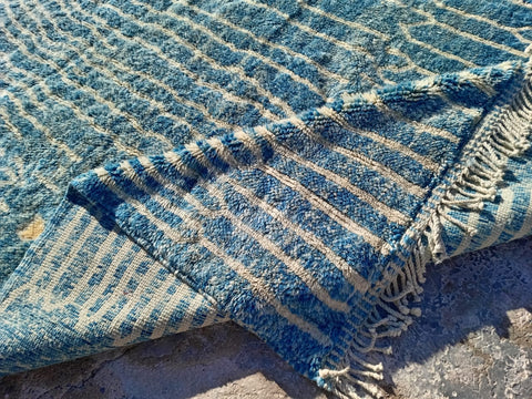 Extra large Moroccan Mrirt rug in Turquoise Design - Africancreates