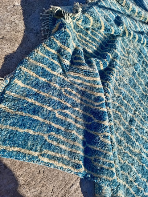 Extra large Moroccan Mrirt rug in Turquoise Design - Africancreates