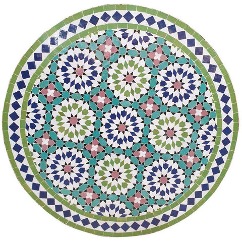 Flower Blue tiles Moroccan mosaic table | Bistro table |Terracotta Arabic Table | Tea table | chocolate Oriental table |moroccan table design - Africancreates