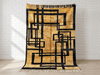 Golden Yellow Modern Handmade Moroccan Rug - Custom Living Room Area Beni Rugs - Africancreates