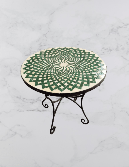 Green Moroccan mosaic table | Bistro table | Arabic Table | Tea table | chocolate Oriental table |moroccan table design - Africancreates